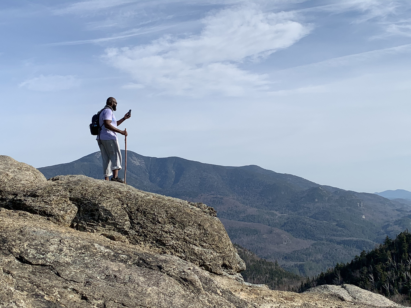 Harcum atop a mountain